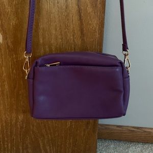 Purple Leather Crossbody